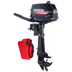 Мотор лодочный Hangkai 6.0 HP 2-х тактный + бак 12 литров