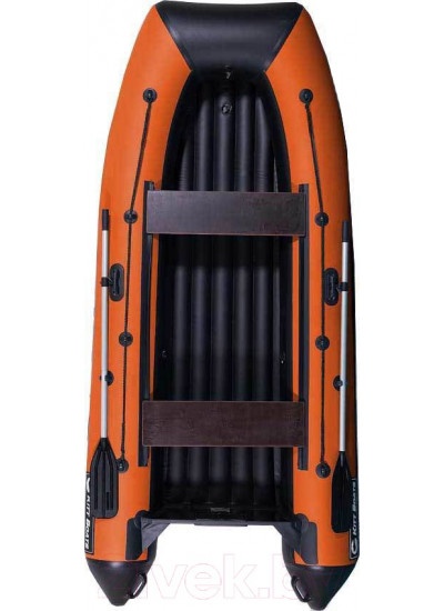 Лодка ПВХ Kitt Boats 340 НДНД (черный/оранжевый)