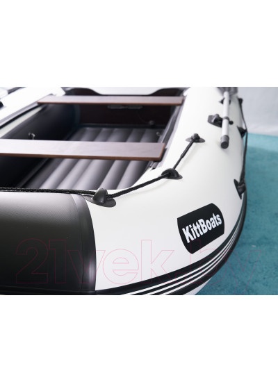 Лодка ПВХ Kitt Boats 410 НДНД (черный/белый)