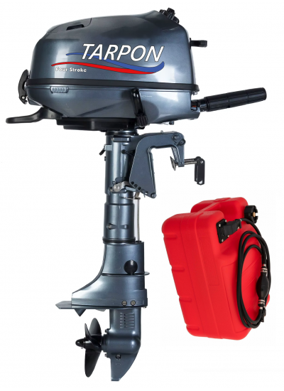 Мотор лодочный Tarpon F5S + бак 12 литров