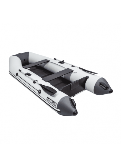 Лодка ПВХ АКВА 3200 Слань-книжка Киль cветло-серый / графит