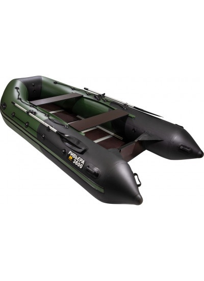 Лодка ПВХ Ривьера Максима 3600 СК "Комби" зелено-черный
