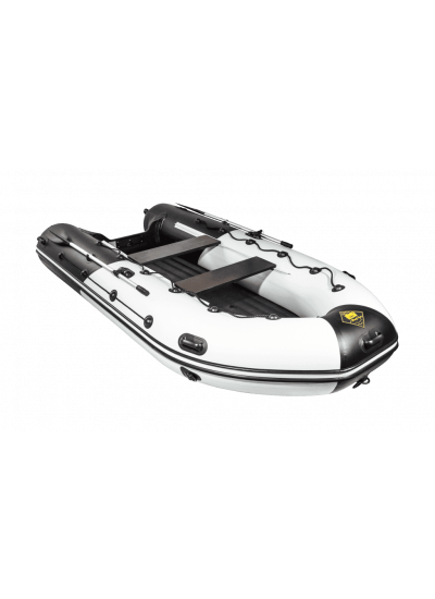 Лодка ПВХ Ривьера 3600 НДНД "Комби" светло-серый/черный