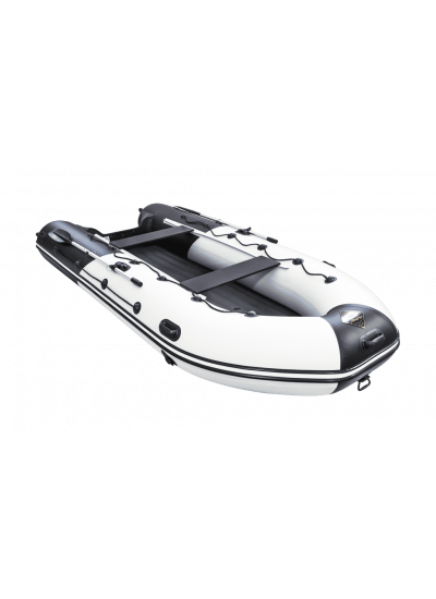 Лодка ПВХ Ривьера 4000 НДНД "Комби" светло-серый/черный