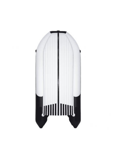 Лодка ПВХ Ривьера 4300 Килевое надувное дно "Комби" светло-серый/черный