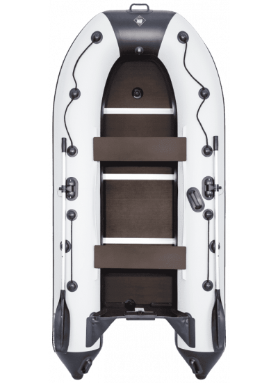Лодка ПВХ Ривьера Компакт 3200 СК "Касатка" светло-серый/черный