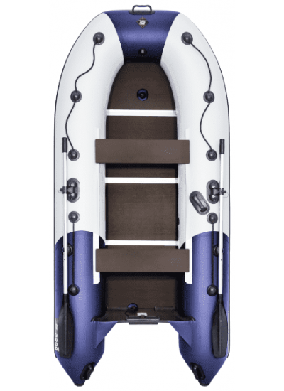 Лодка ПВХ Ривьера Компакт 3200 СК "Комби" светло-серый/синий