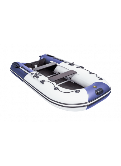 Лодка ПВХ Ривьера Компакт 3600 СК "Комби" светло-серый/синий