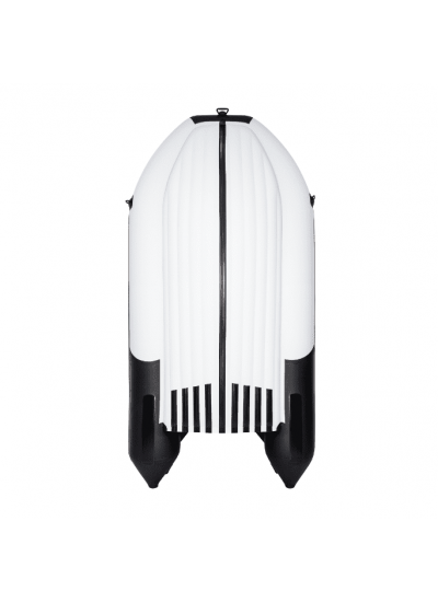 Лодка ПВХ Ривьера 3800 Килевое надувное дно "Комби" светло-серый/черный