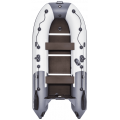 Лодка ПВХ Ривьера Компакт 3200 СК "Комби" светло-серый/графит