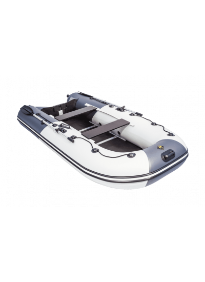 Лодка ПВХ Ривьера Компакт 3600 СК "Комби" светло-серый/графит