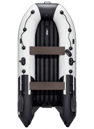 Лодка ПВХ Ривьера Компакт 3200 НДНД "Комби" светло-серый/черный