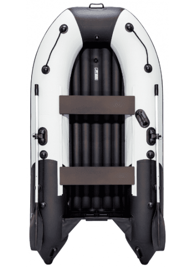 Лодка ПВХ Ривьера Компакт 2900 НДНД "Комби" светло-серый/черный