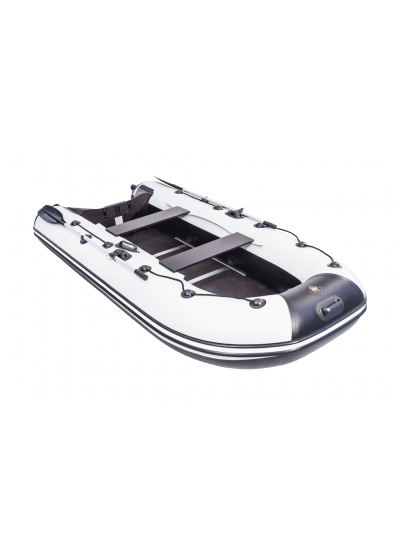 Лодка ПВХ Ривьера Компакт 2900 СК "Касатка" светло-серый/чёрный