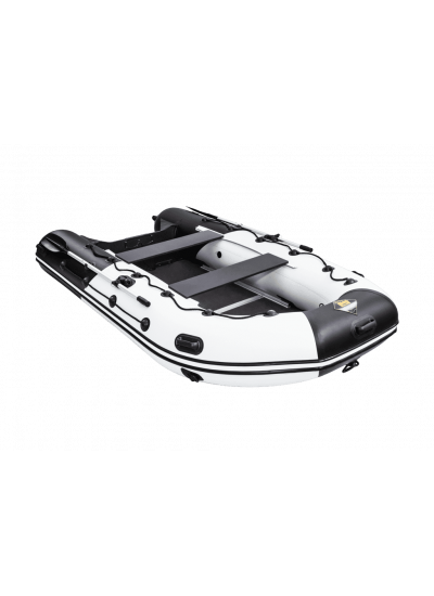 Лодка ПВХ Ривьера Максима 3400 СК "Комби" светло-серый/черный
