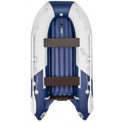 Лодка ПВХ Ривьера Компакт 3200 НДНД "Комби" серо-синий