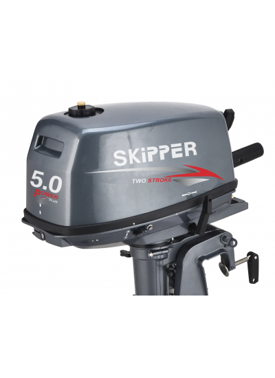Мотор лодочный Шкипер 5.0 HP POWER PLUS 2-х тактный + бак 12 литров