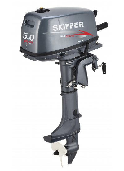 Мотор лодочный Шкипер 5.0 HP POWER PLUS 2-х тактный + бак 12 литров