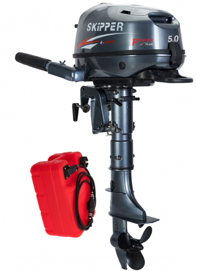 Мотор лодочный Шкипер 5.0 HP POWER PLUS 4-х тактный + выносной бак