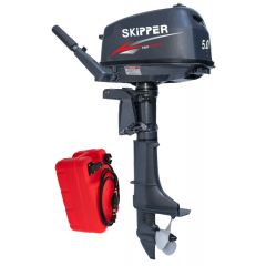 Мотор лодочный Шкипер 5.0 HP 2-х тактный + бак 12 литров